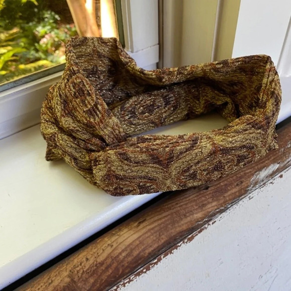 Anthropologie Metallic Twist Headband - Picture 2 of 6